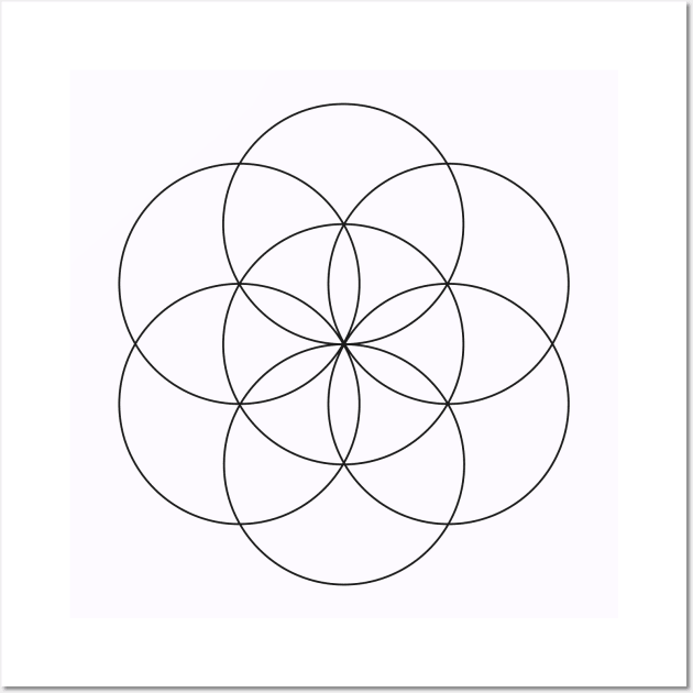 The seed of life, sacred geometry Wall Art by Mon, Symphony of Consciousness.